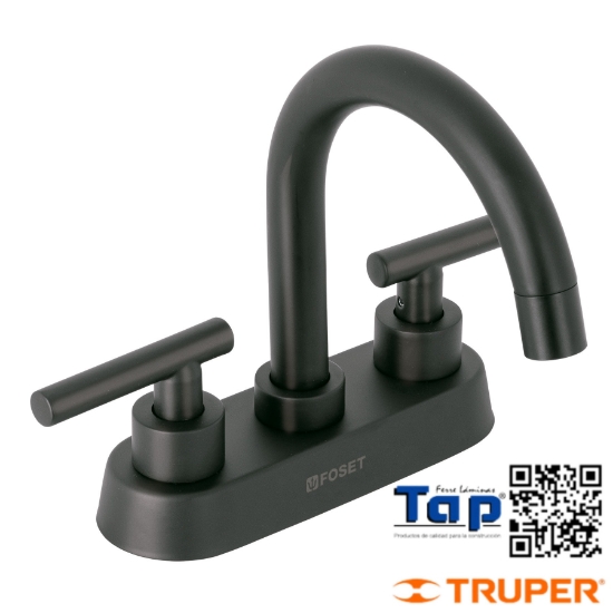 Imagen de MEZCLADORA P LAVABO BAR MANERAL PALANCA,NEGRO MATE,TUBIG