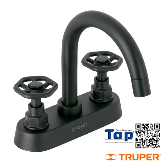 Imagen de MEZCLADORA P LAVABO BAR MANERAL REDONDOS,NEGRO MATE,TUBIG