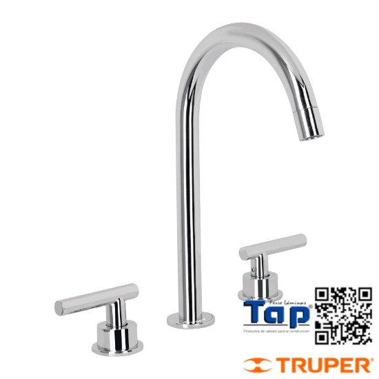 Imagen de MEZCLADORA P LAVABO,TALADROS SEPARADOS,PALANCA,CROMO,TUBIG