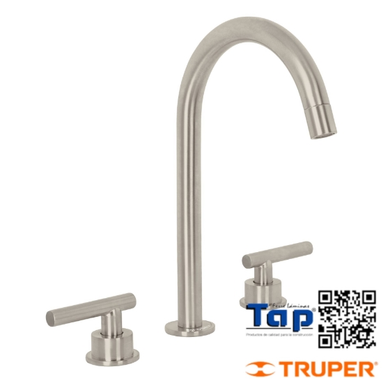 Imagen de MEZCLADORA P LAVABO,TALADROS SEPARADOS,PALANCA,SATIN,TUBIG