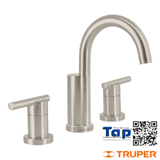 Imagen de MEZCLADORA SATIN P LAVABO C TALADROS SEPARADOS FOSET B