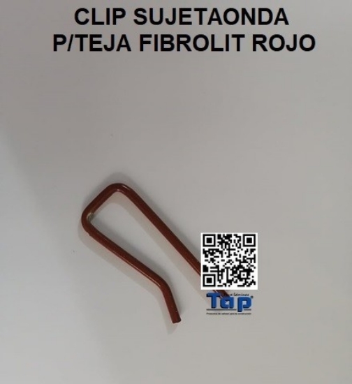 Imagen de CLIP SUJETAONDA P/TEJA FIBROLIT ROJO