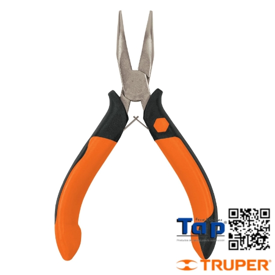Imagen de PINZA PTA CURVA 125 5" MANGO COMFORTGRIP TRUPER MINI