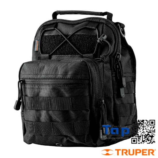 Imagen de MOCHILA TACTICA NEGRA HOMBRO TRUPER