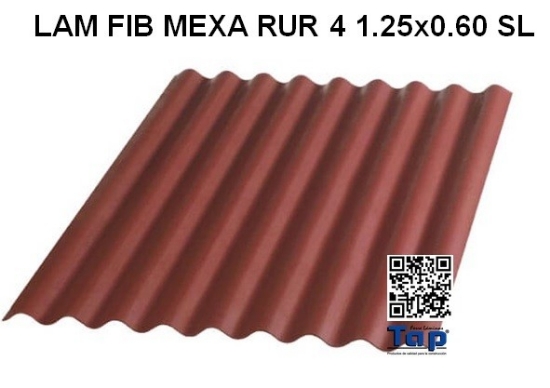 Imagen de LAM FIB MEXA RUR 4 1.25x1.20 ROJA SL