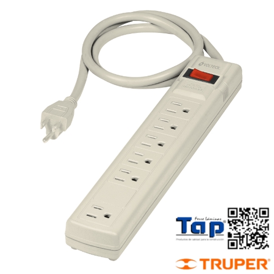 Imagen de MULTICONTACTO 14 AWG 6 ENTRADAS SUPRESOR PICOS 270 JOULES