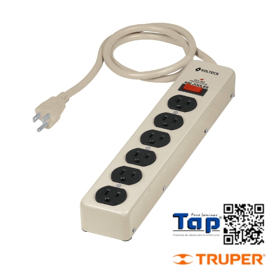 Imagen de MULTICONTACTO 14 AWG 6 ENTRADAS SUPRESOR PICOS 600 JOULES