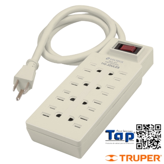 Imagen de MULTICONTACTO 14 AWG 8 ENTRADAS SUPRESOR PICOS 110 JOULES
