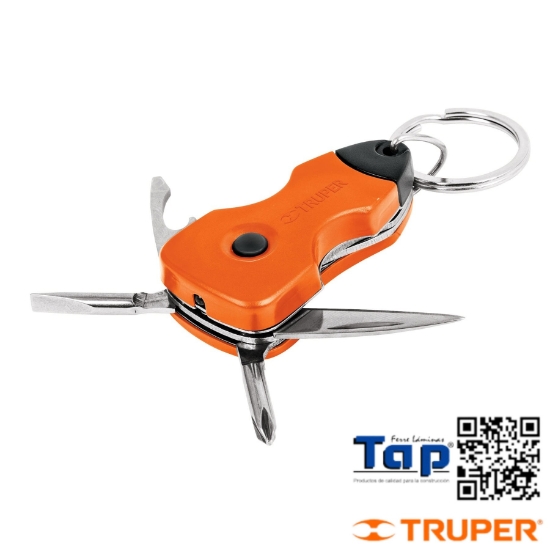 Imagen de MULTIHERRAMIENTA  6 FUNCIONES C LED T LLAVERO TRUPER