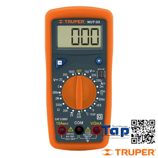 Imagen de MULTIMETRO DIGITAL JUNIOR TRUPER