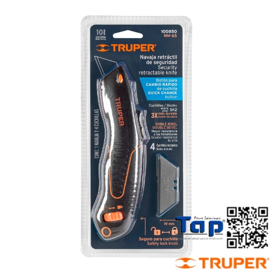 Imagen de NAVAJA AUTO-RETRACTIL SEGURIDAD 175 7" TRUPER