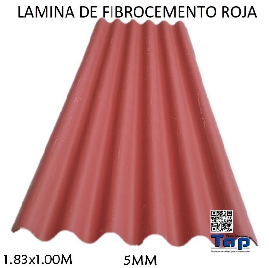 Imagen de LAM FIB OND STD 1.83X1.00 5MM ROJA SL