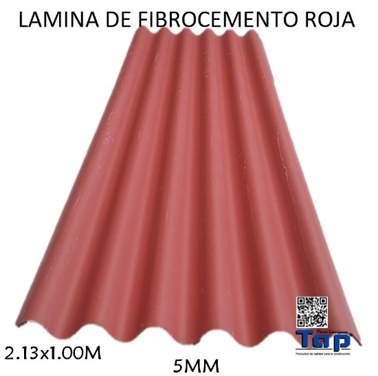 Imagen de LAM FIB OND STD 2.13x1.00 5MM ROJA SL