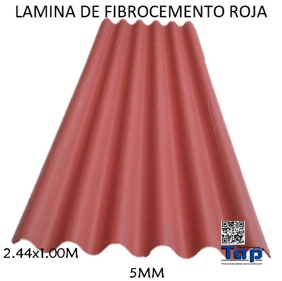 Imagen de LAM FIB OND STD 2.44x1.00 5MM ROJA SL