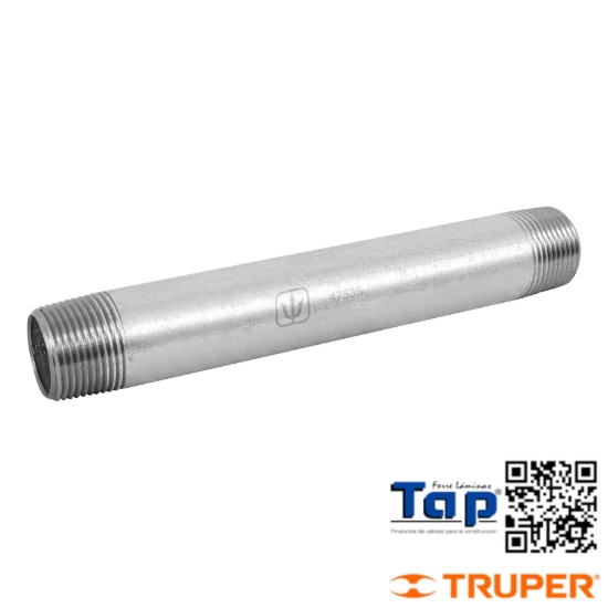 Imagen de NIPLE ACERO GALVANIZADO 025 1"X200 8" FOSET
