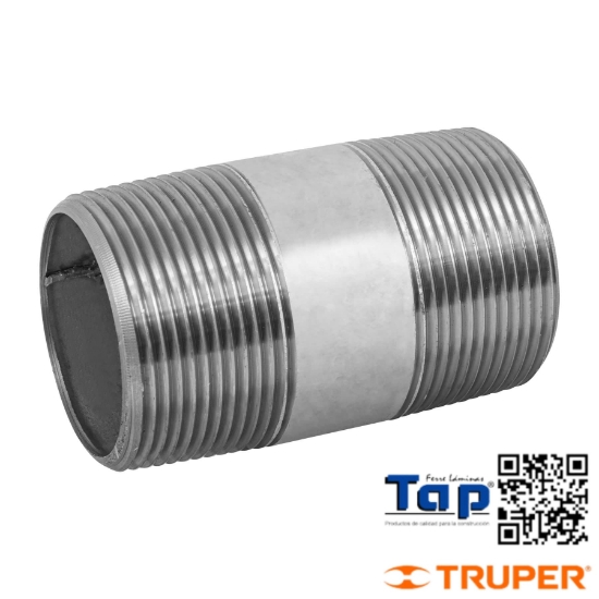 Imagen de NIPLE ACERO GALVANIZADO 038 1-1/2"X075 3" FOSET