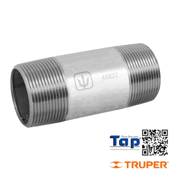 Imagen de NIPLE ACERO GALVANIZADO 038 1-1/2"X100 4" FOSET