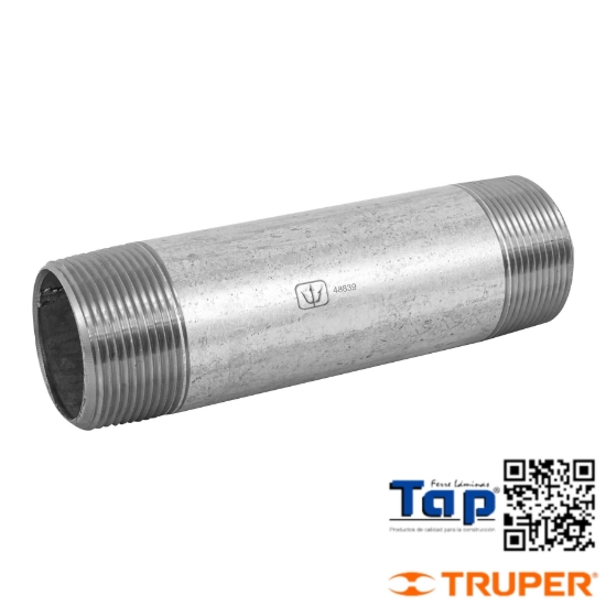Imagen de NIPLE ACERO GALVANIZADO 038 1-1/2"X200 8" FOSET