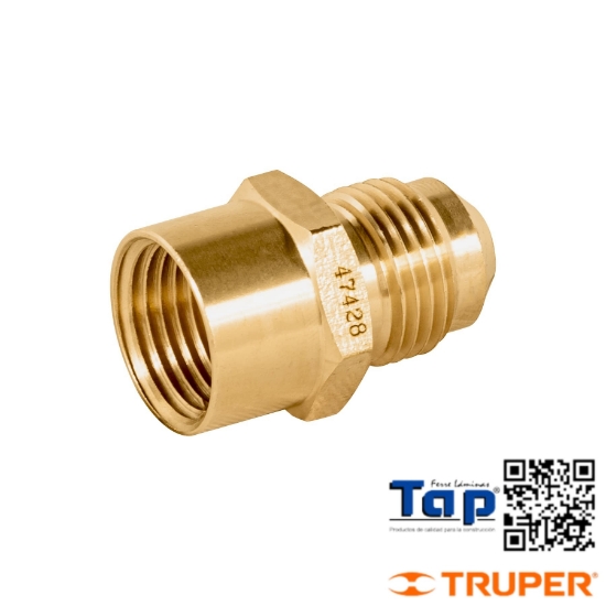 Imagen de NIPLE CAMPANA LATON 009 3/8"X009 3/8" FOSET