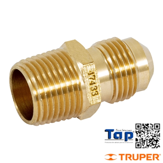 Imagen de NIPLE TERMINAL LATON 009 3/8"X009 3/8" FOSET