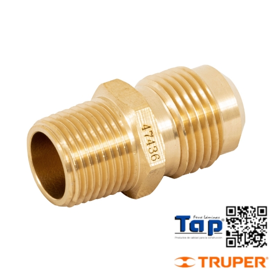 Imagen de NIPLE TERMINAL LATON 013 1/2"X009 3/8" FOSET