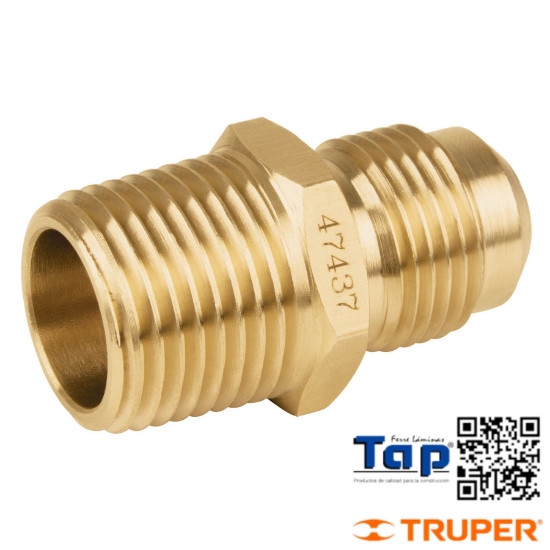 Imagen de NIPLE TERMINAL LATON 013 1/2"X013 1/2" FOSET