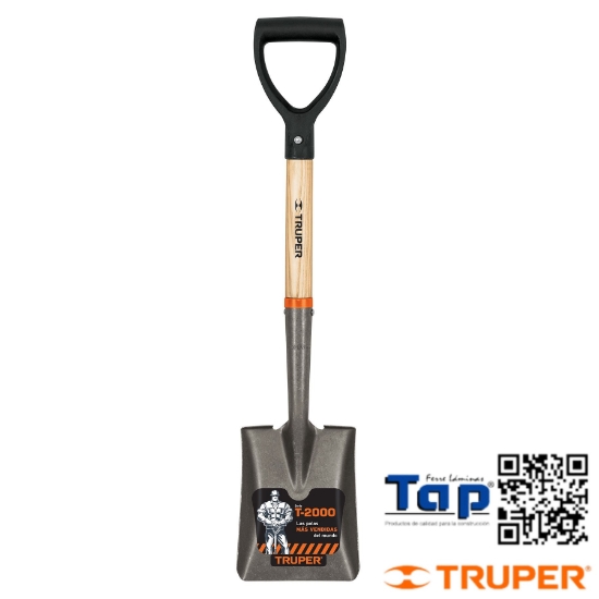 Imagen de PALA CAJUELERA CUADRADA PUÑO "D" MANGO MAD TRUPER