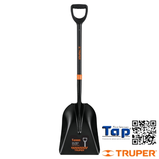 Imagen de PALA CARBONERA T-2000 PUÑO "Y" MANGO FIBRA VIDRIO TRUPER