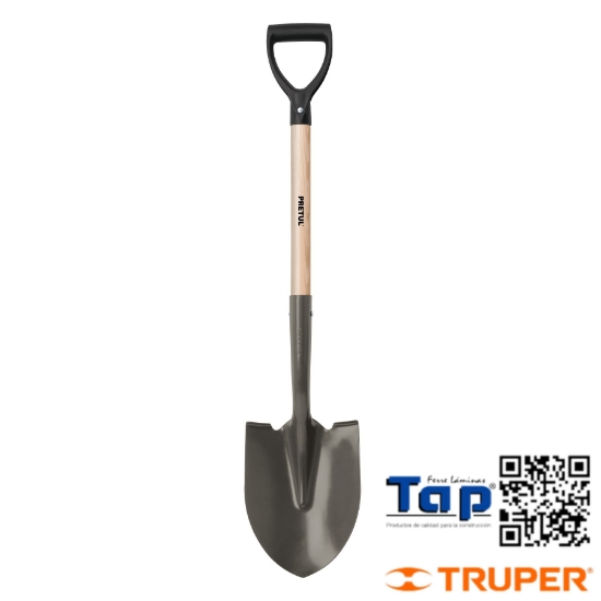 Imagen de PALA REDONDA PUÑO "D" MANGO 28-1/2" PRETUL