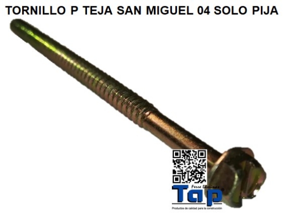 Imagen de TORNILLO P TEJA SAN MIGUEL 04 SOLO PIJA