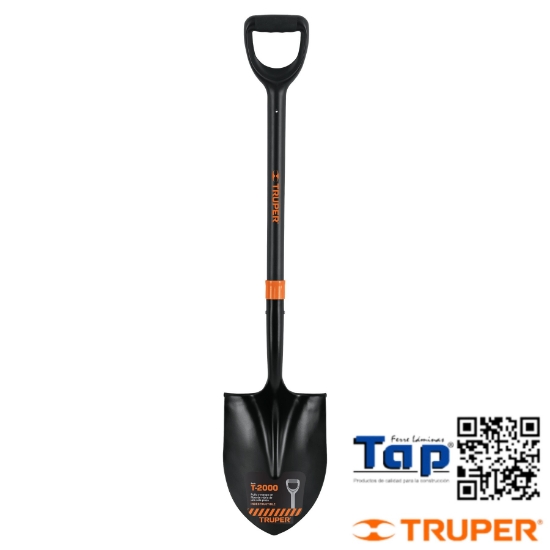 Imagen de PALA REDONDA T-2000 PUÑO "Y" MANGO FIBRA VIDRIO TRUPER