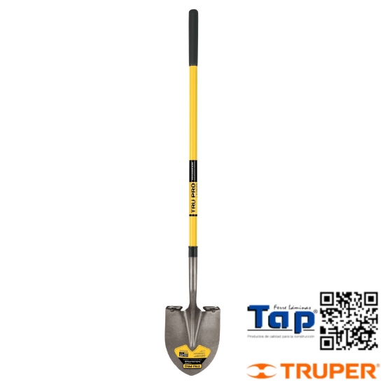 Imagen de PALA REDONDA TRU GLASS MANGO LARGO FIBRA VIDRIO