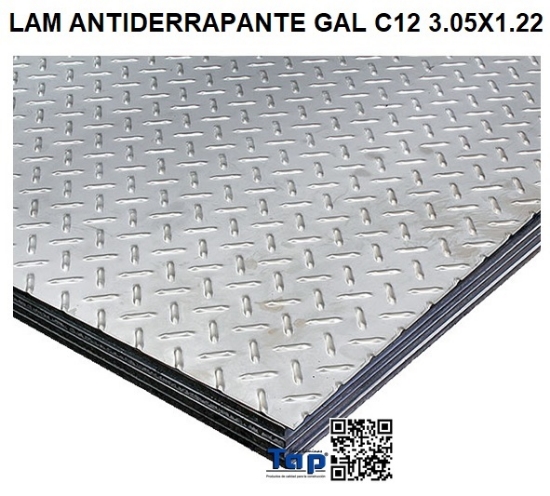 Imagen de LAM ANTIDERRAPANTE GAL C12 3.05X1.22