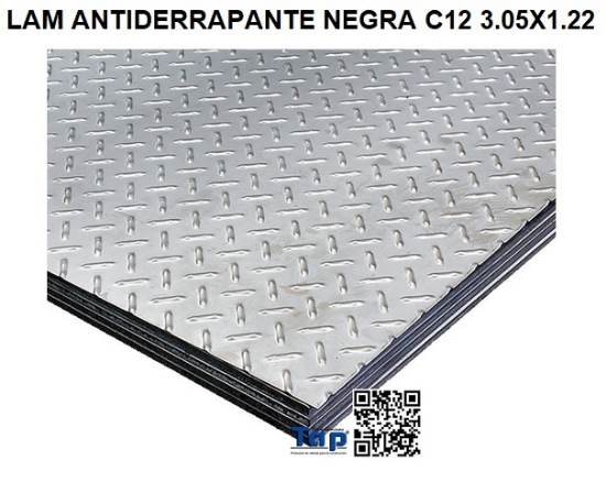Imagen de LAM ANTIDERRAPANTE NEGRA C12 3.05X1.22