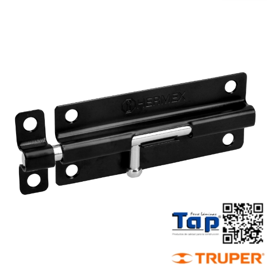 Imagen de PASADOR BARRIL 125 5" ACERO ACA NEGRO HERMEX
