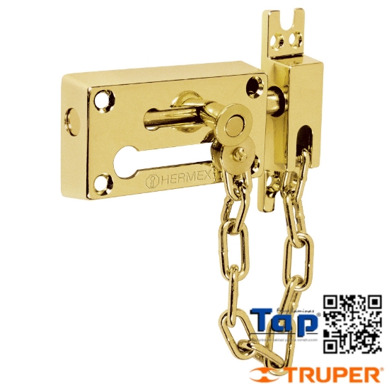 Imagen de PASADOR C CADENA P PUERTA ACA LATON HERMEX