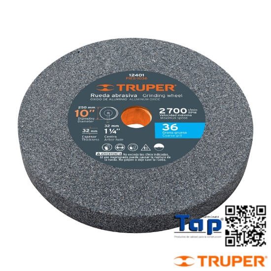 Imagen de PIEDRA P ESMERIL 10X031 1-1/4" OXIDO ALU GRANO 36