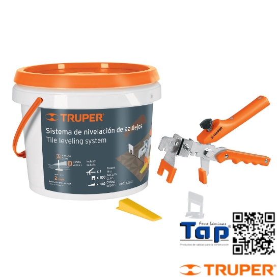 Imagen de PIEZAS NIVELACION P AZULEJOS TRUPER KIT C 3 PZAS