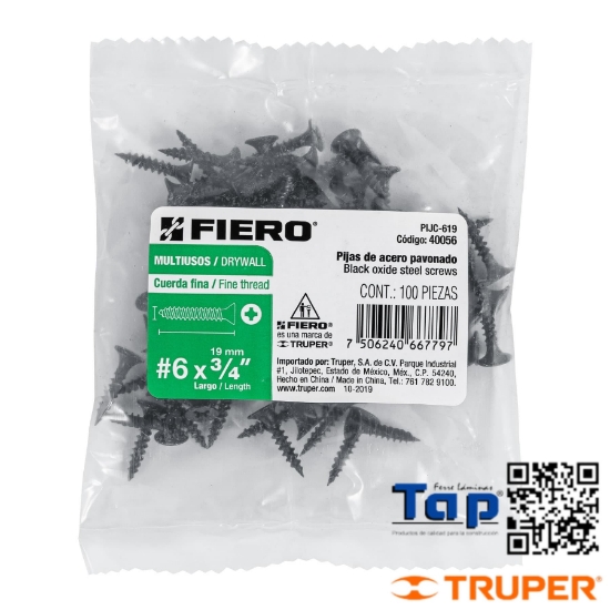 Imagen de PIJAS # 6X019 3/4" MULTIUSOS CUERDA CERRADA BOL 100