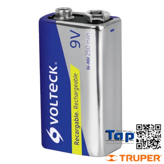 Imagen de PILA 9 V RECARGABLE USO GENERAL 250 MAH EN BLISTER