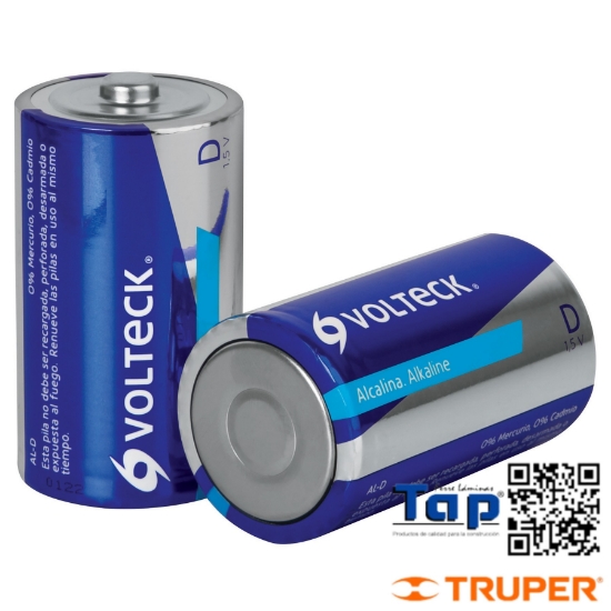 Imagen de PILAS ALCALINAS TAMAÑO D VOLTECK BLISTER C 2