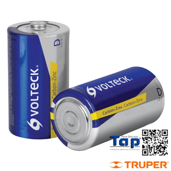 Imagen de PILAS ZINC-CARBON TAMAÑO D VOLTECK BLISTER C 2