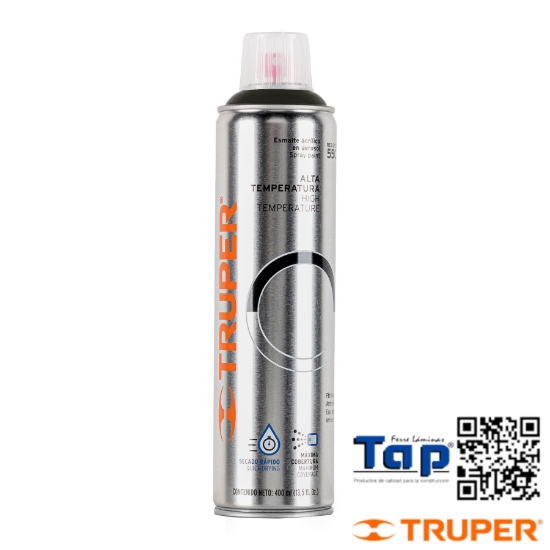 Imagen de PINTURA EN AEROSOL ALTA TEMPERATURA NEGRO TRUPER