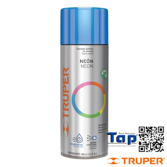 Imagen de PINTURA EN AEROSOL AZUL NEON 400 ML TRUPER