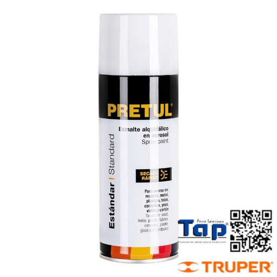 Imagen de PINTURA EN AEROSOL BLANCO MATE PRETUL