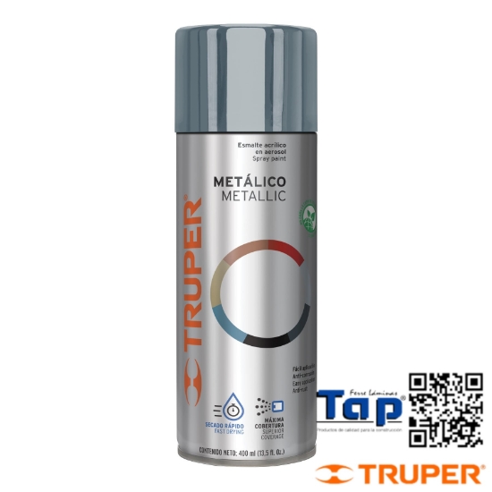 Imagen de PINTURA EN AEROSOL CROMO METALICO 400 ML TRUPER