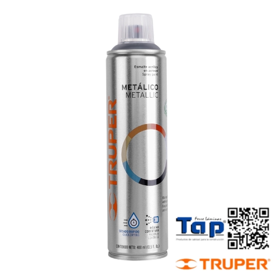 Imagen de PINTURA EN AEROSOL CROMO METALICO TRUPER