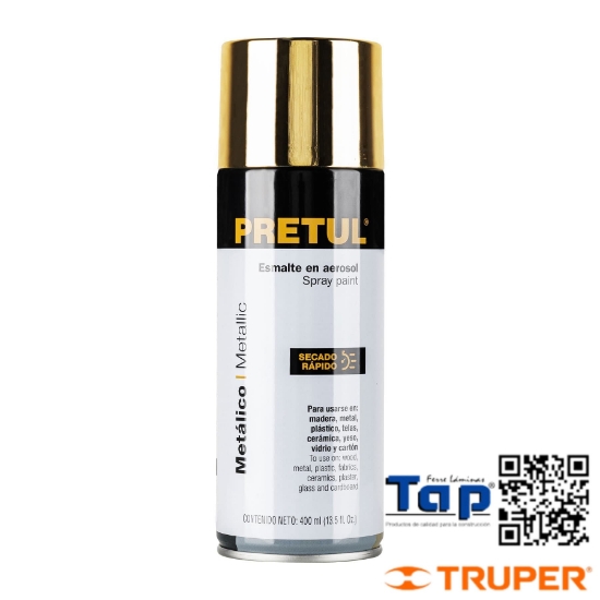Imagen de PINTURA EN AEROSOL METALICA ORO PRETUL