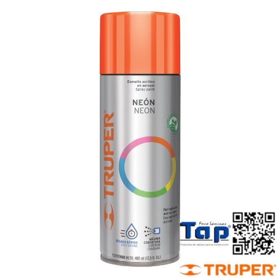 Imagen de PINTURA EN AEROSOL NARANJA NEON 400 ML TRUPER