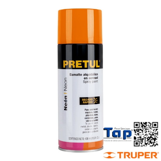 Imagen de PINTURA EN AEROSOL NARANJA NEON PRETUL